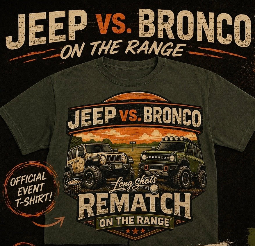 2026 Jeep vs Bronco on the Range T-Shirt